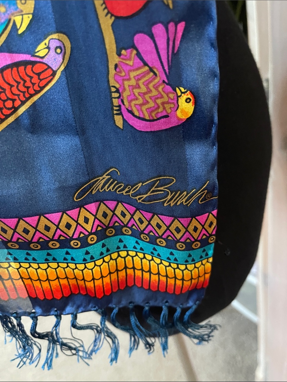 Laurel Burch Silk Bird Scarf - Picture 2 of 5